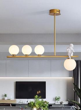 北欧led餐厅吊灯现代简约家用饭厅饭桌灯饰网红吧台魔豆分子灯具