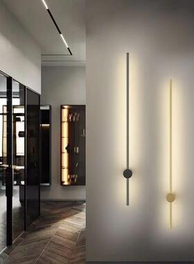 极简现代轻奢北欧长条壁灯卧室客厅栅格沙发背景灯走廊过道led灯