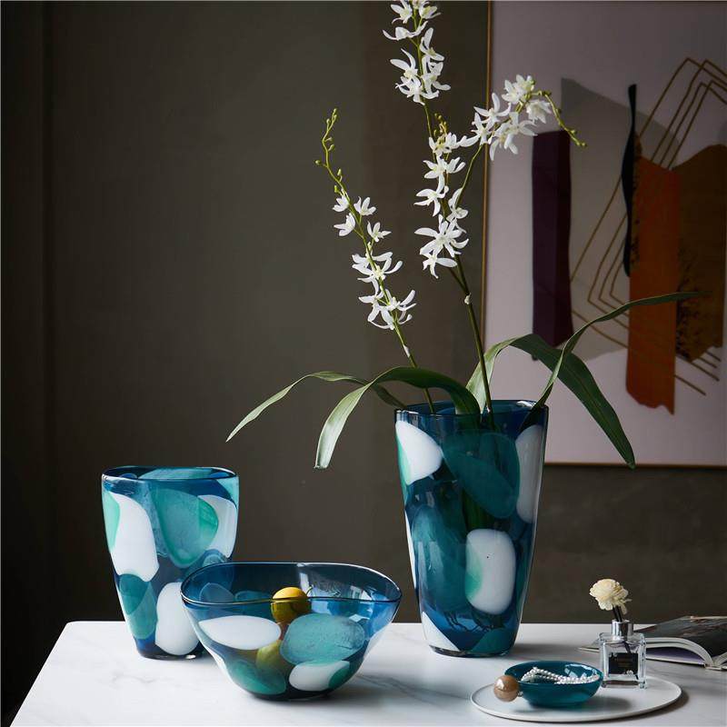碧轩现代北欧彩色果盘渐变厚重创意玻璃花瓶茶几客厅餐桌插花花瓶,纺织面料/辅料/配套,纺织机械配件,淘宝优惠券,粉丝福利购,淘宝优惠卷