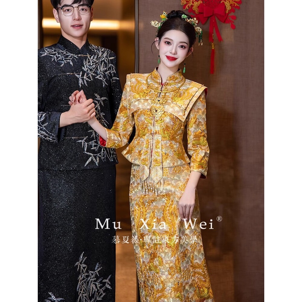 高端褂皇龙凤褂婚服2026新款秀禾服小个子新娘结婚礼服中式敬酒服