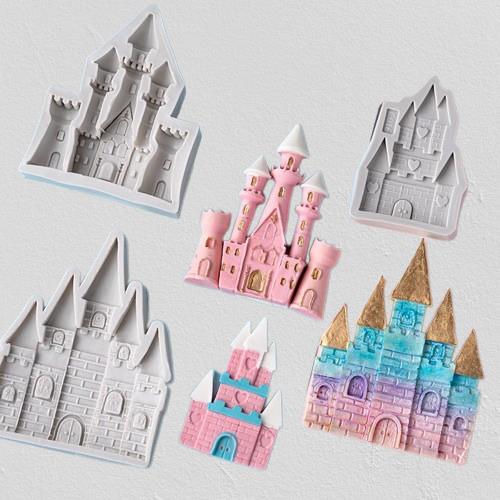 公主城堡硅胶翻糖模 巧克力烘焙模具手工DIY蛋糕装饰插牌摆件插件