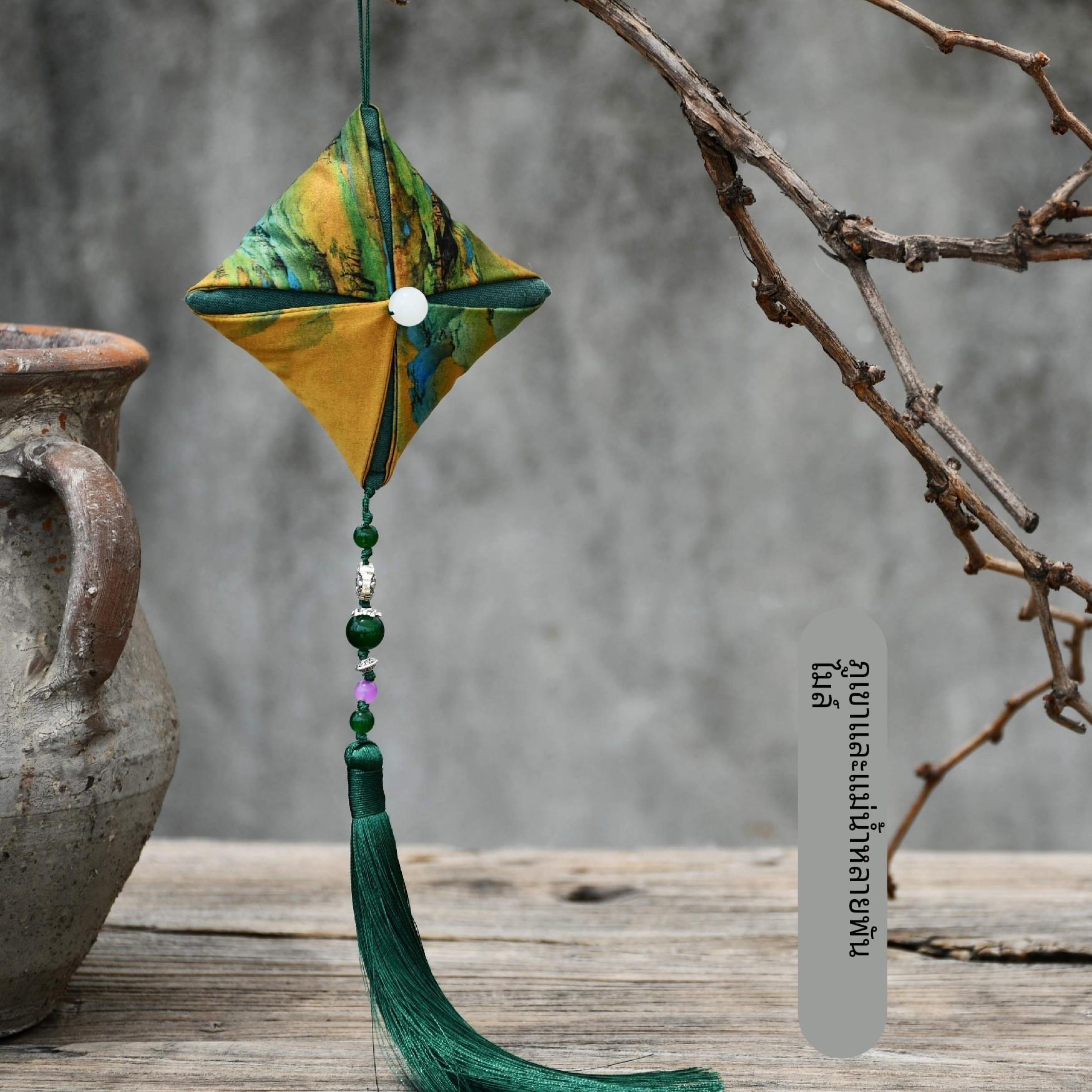 玉锁香囊-新中式非遗端午艾草香囊香包挂件DIY材料包套装旗袍压襟