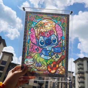 压克力拼图相框平图透明ensky砌图裱1000块500片30070x50裱画 画