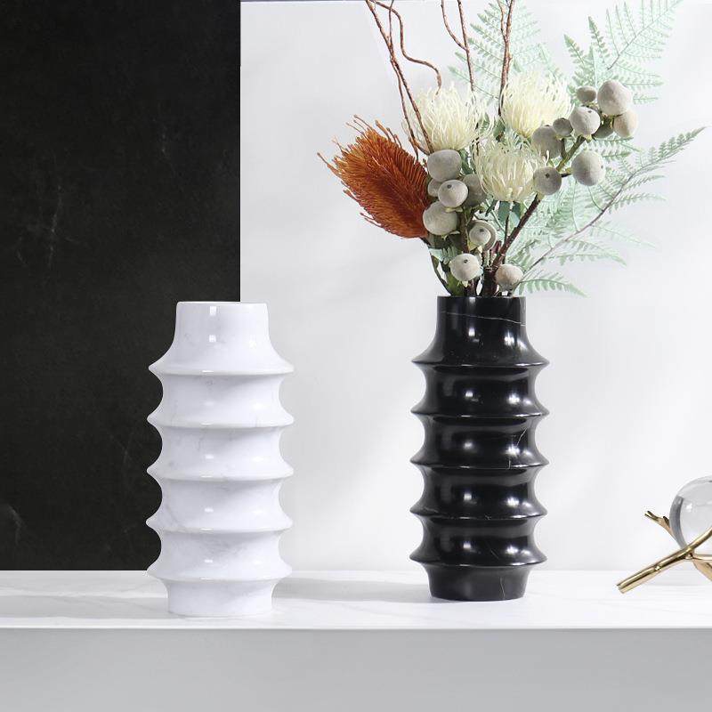 欧式轻奢大理石花瓶水培绿植插花花器样板房家居客厅桌面装饰摆件,清洗/食品/商业设备,风口/风叶/风机配件,淘宝优惠券,粉丝福利购,淘宝优惠卷