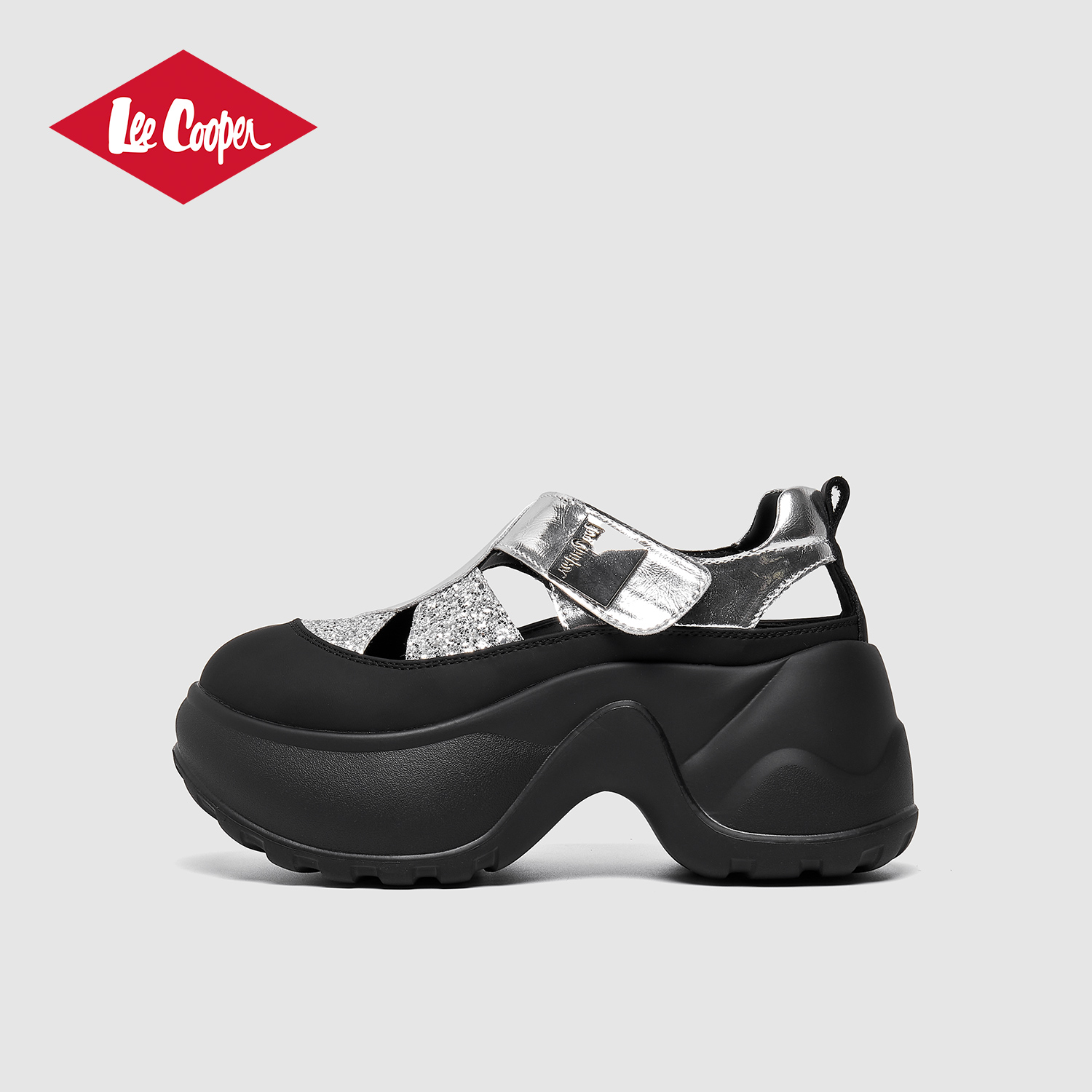 LeeCooper厚底凉鞋女款2025新款夏季外穿7cm增高时尚镂空休闲女鞋