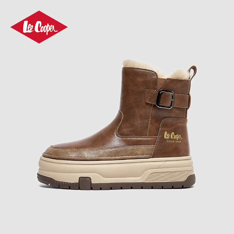 Lee Cooper雪地靴女款2025新款冬季高帮加绒保暖女鞋时尚软底棉靴,女鞋,时尚雪地靴,淘宝优惠券,粉丝福利购,淘宝优惠卷