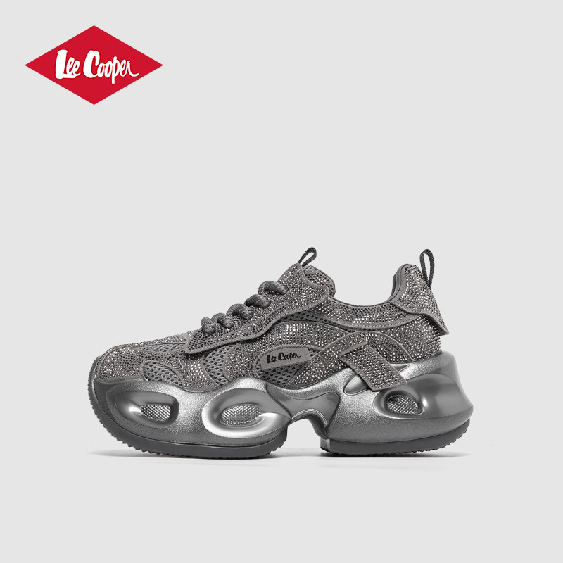 Lee Cooper厚底潮流老爹鞋女款2026新款春季时尚水钻增