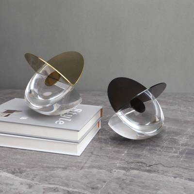 新中式西瓜合金样板房售楼部卧室客厅餐厅书房桌面家居玄关摆件