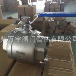 不锈钢两片式DN80螺纹球阀不锈钢丝扣304球阀Q11F片式球阀