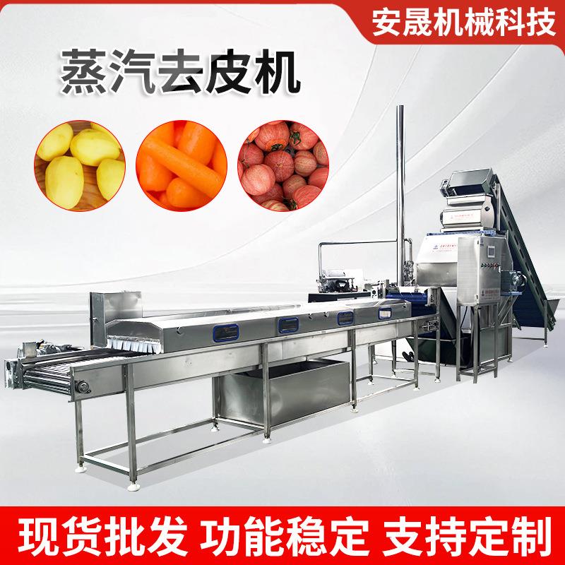 番茄西红柿蒸汽去皮机果蔬深加工土豆脱皮机黄桃葡萄罐头加工设备