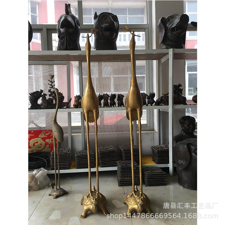 大型仙鹤蹬龟动物铜雕 铸铜龙龟动物雕塑家居装饰工艺品摆件 厂家