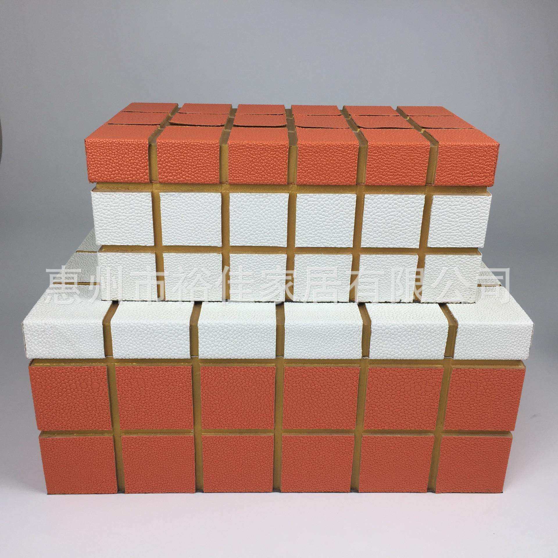 厂家供应 新中式家居摆件收纳天地盖盒 卧室房间皮革首饰品盒
