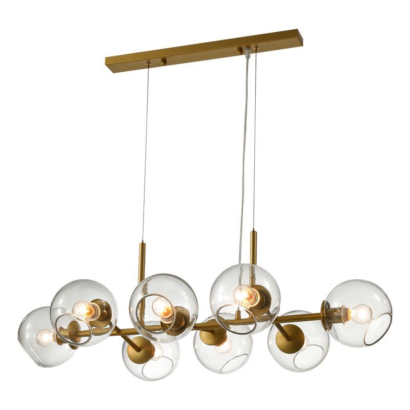 后现代简约餐厅灯饭厅酒吧吧台灯北欧设计师创意分子魔豆玻璃吊灯