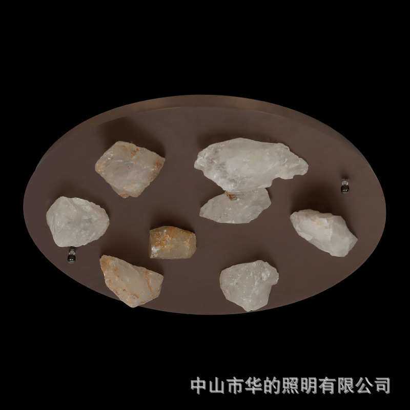 现代简约创意个性石头水晶吸顶灯艺术冰块吊灯楼梯餐客厅卧室酒吧