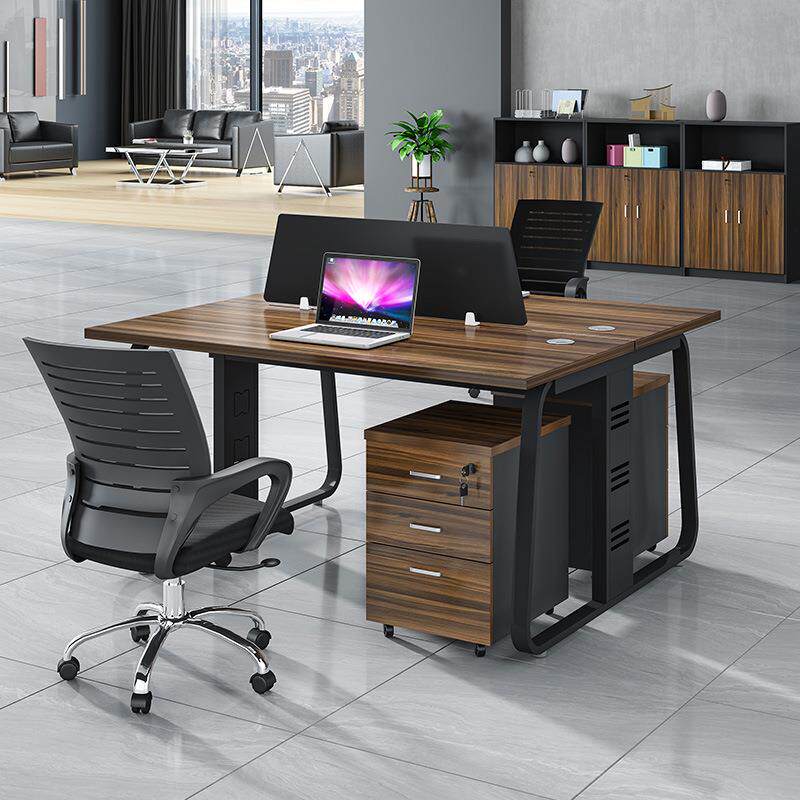 双人办公桌椅组合工位简约现代办公家具屏风带抽屉职员电脑桌现货