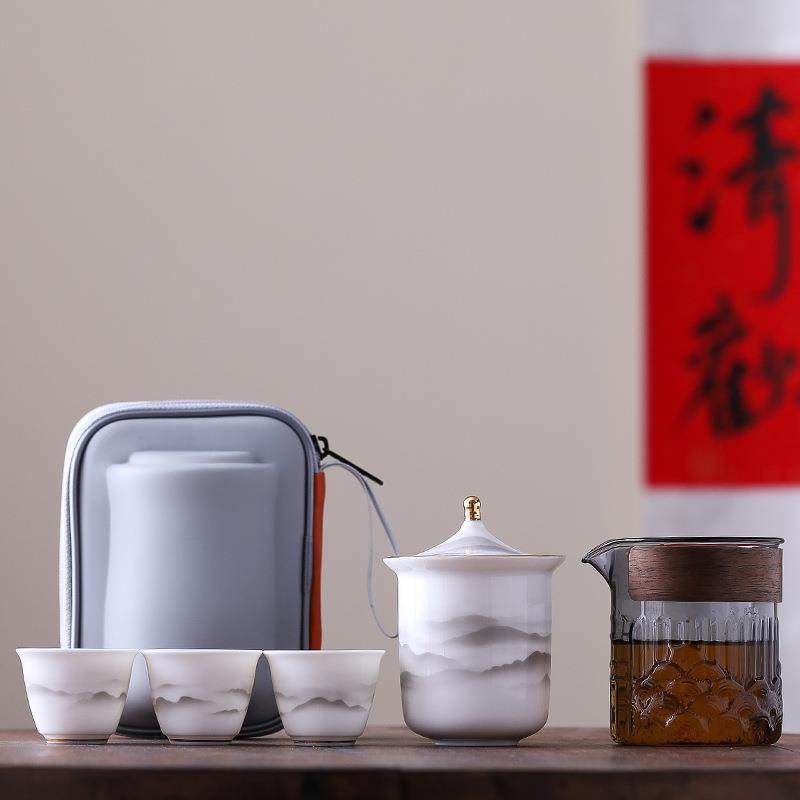 远山旅行茶杯茶具小套装玻璃户外便携式一壶三杯陶瓷快客杯泡茶壶,玩具/童车/益智/积木/模型,毛绒/玩偶/公仔/布艺类玩具,淘宝优惠券,粉丝福利购,淘宝优惠卷