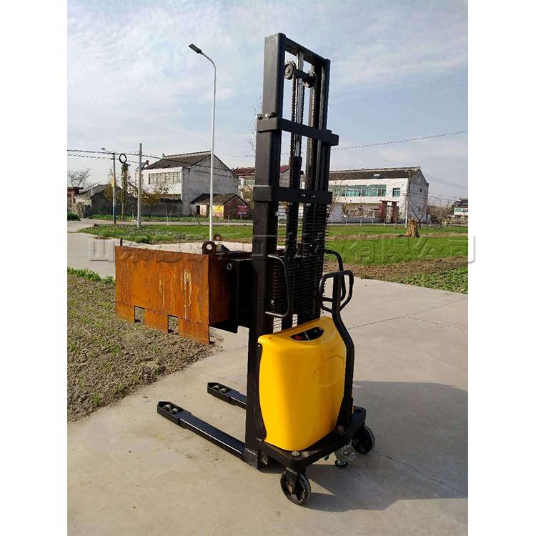 液压式半自动堆高车 工厂货物托盘叉车 工地运输混凝土升降叉车