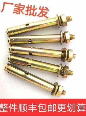 整箱国标膨胀螺丝彩锌拉爆小头带孔爆炸螺丝M6M8M10M12M14M16