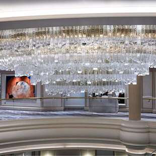 不规格清光水晶玻璃棒中庭挑空楼梯灯别墅吊灯工程灯具非标