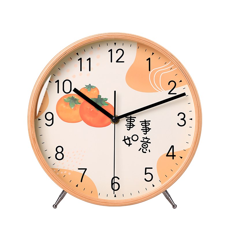 2024新款实木座钟客厅家用摆钟桌面摆件台钟静音摆放摆台式时钟表