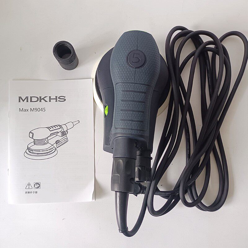 汽车钣金腻子干磨机砂纸机6寸电动无碳刷I5号磨头抛光打磨汽修工