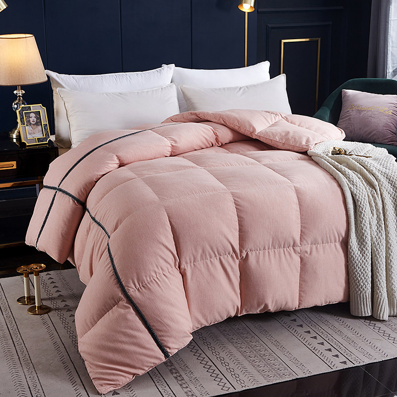 全棉双层羽绒被壳被套自充绒羽绒被内胆套半成品防钻绒静音120支