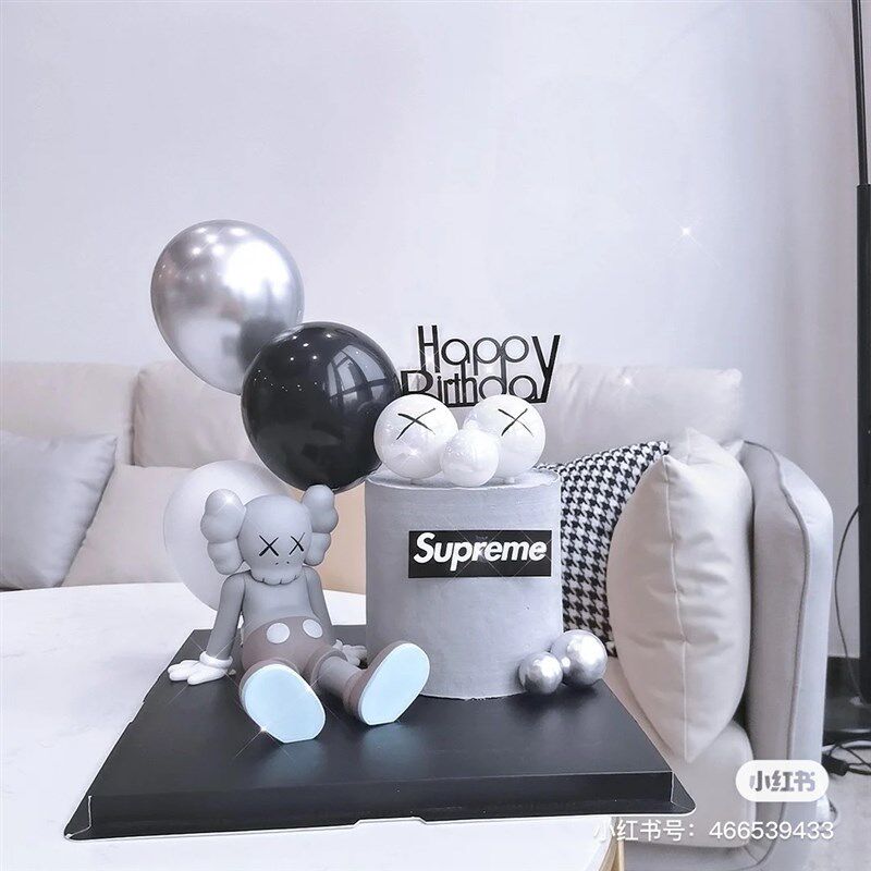 Kaws芝麻街蛋糕摆件考斯蛋糕烘焙装饰公仔玩偶摆件插件男生日礼物