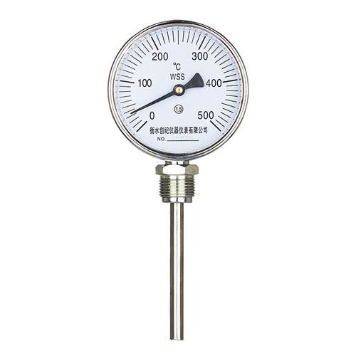 双金属温度计wss411/401指针双E金属温度表工业耐震不锈钢锅炉测