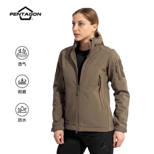 五角战术 Pentagon Artaxes战士户外保暖防雨抓绒软壳夹克女款