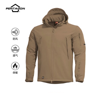 五角战术Pentagon Artaxes 战士户外保暖抓绒防雨软壳夹克