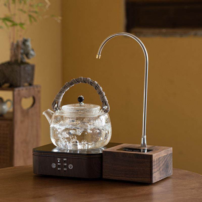 电陶炉煮茶提梁壶茶壶提梁烧水壶胡桃木玻璃过滤煮茶器家用上水器,清洗/食品/商业设备,风口/风叶/风机配件,淘宝优惠券,粉丝福利购,淘宝优惠卷