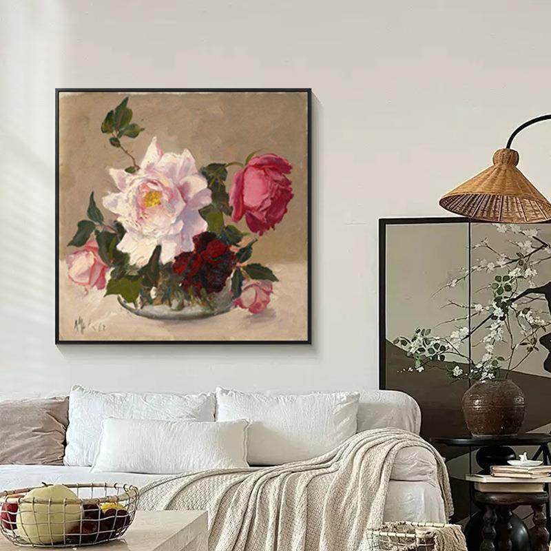 法式中古花卉装饰画卧室茶室月季壁画客厅沙发画玄关书房复古挂画,自行车/骑行装备/零配件,更多零件/配件,淘宝优惠券,粉丝福利购,淘宝优惠卷