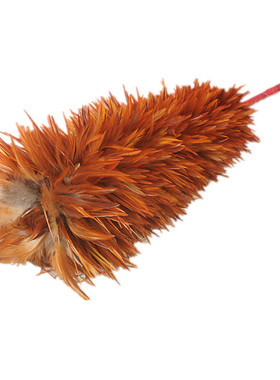 鸡毛掸子伸缩家用扫灰圆头客厅实木把K红色不掉毛车用清洁除尘