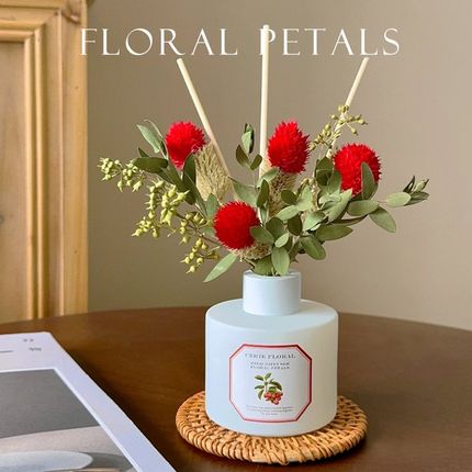 荔枝玫瑰栀子花果香薰卧室内持久家用高级卫生间精油干花摆件淡香