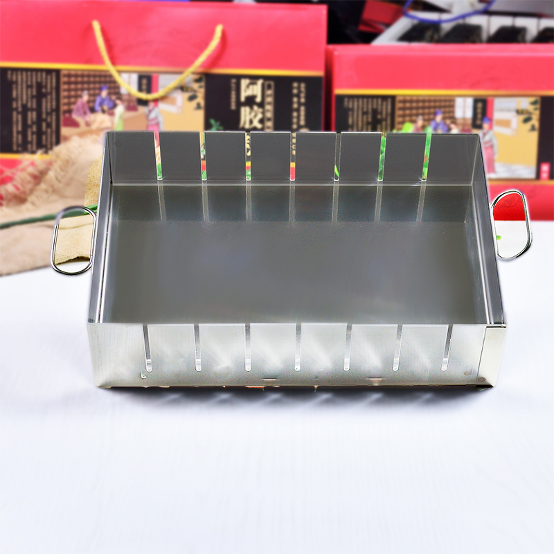 阿胶糕切条模具 小型冷却定型切条盘不锈钢Q分条器雪花酥切糕盘