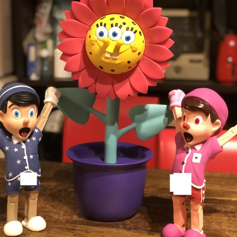 ronenglish太阳花教父摆件雕塑搪胶头可转动潮流网红软装奢侈品