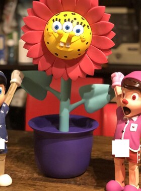 ronenglish太阳花教父摆件雕塑搪胶头可转动潮流网红软装奢侈品