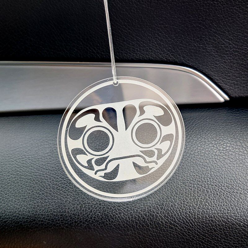 日系JDcM汽车改装风格亚克力达摩图案后视镜挂件车内挂牌吊件装饰