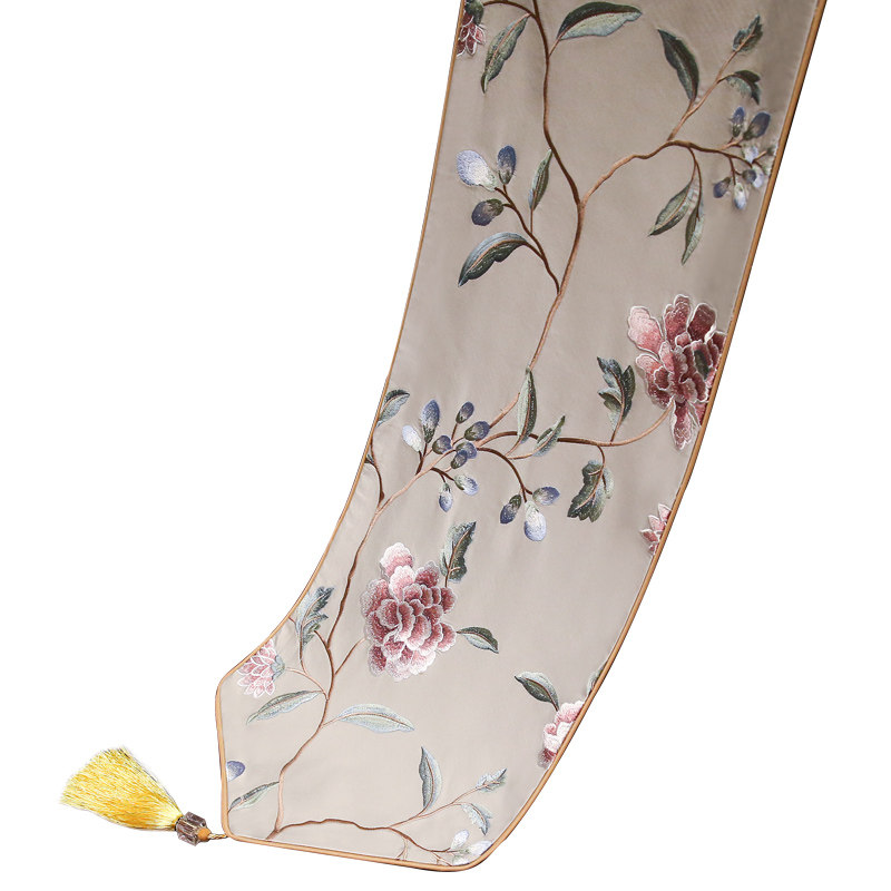 中式刺绣桌旗现代茶几桌旗欧式床旗茶几布玄关电视柜饰布中国风,居家布艺,桌旗,淘宝优惠券,粉丝福利购,淘宝优惠卷