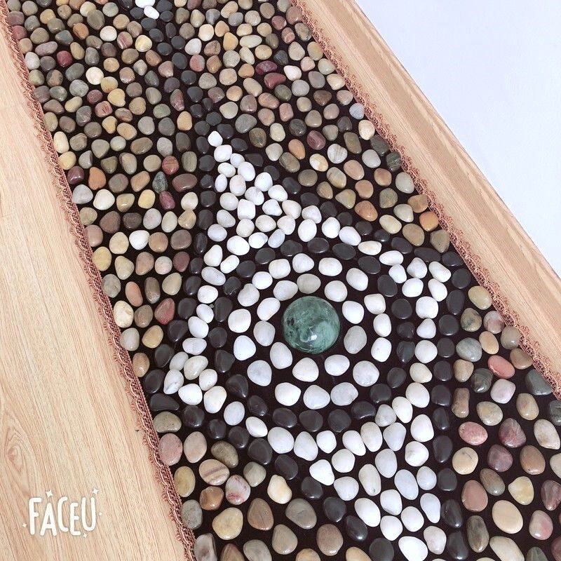 天然鹅卵石足底按摩垫雨花石智能指压板鹅软石足部底穴位家用走毯