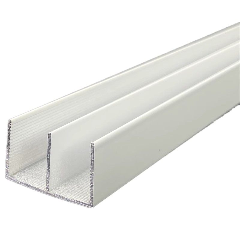 瓷砖整体橱柜白色铝合金卡槽双封边收边条E字砖夹灶台包边山字槽