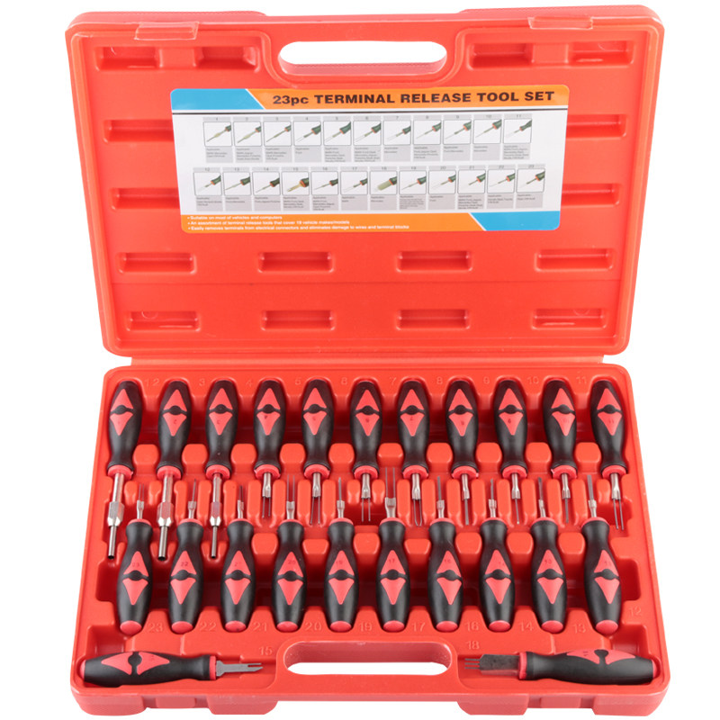 26件汽车端子拆卸退针器23件线束插头解锁工具电路拔取拆装挑针