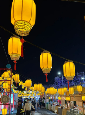中秋中式灯笼古风吊灯复古装装饰路引宫灯户外防水灯W笼墙三五连