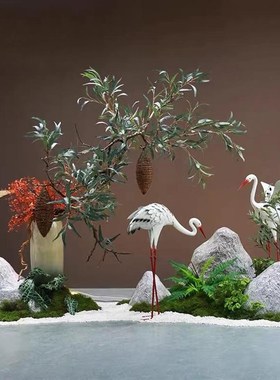 户外铁艺白鹭仙鹤大型园艺落地摆件庭院别墅N花园草坪装饰仿真动