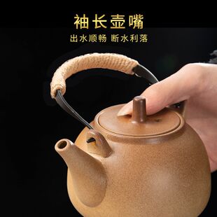 茶壶围炉煮茶露营户外陶瓷家用炭烧电热烧不烫手陶制过滤网煮茶器