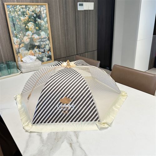 家用饭桌盖子食物罩可折叠餐桌罩子防尘防蝇罩菜伞实物网罩