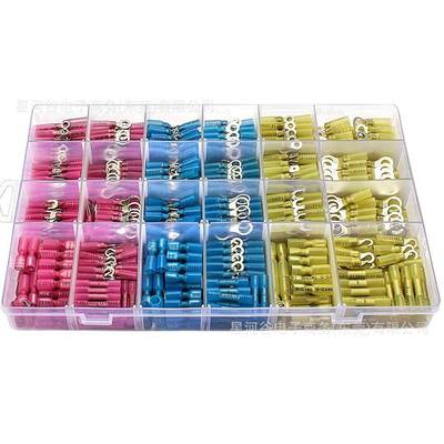 810PCS盒装热收缩连接器绝缘汽车船用端子环叉钩铲对接接头套件