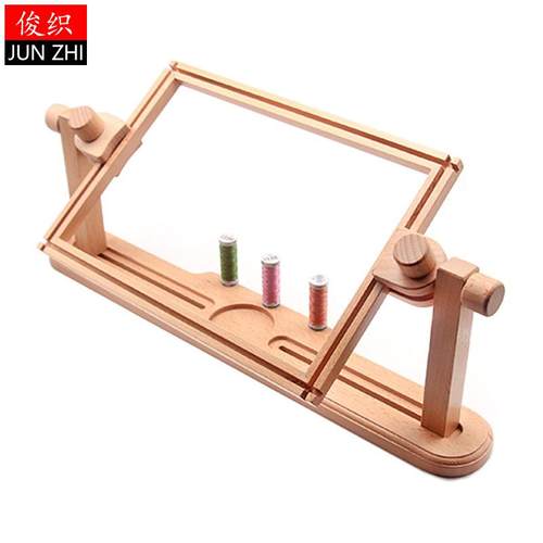 十字绣绣架实木手工刺绣工具台式苏绣桌面支架法式刺绣架子榉木架