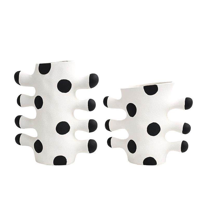 简约现代波点复古仙人掌创意花瓶样板间软装电视柜书房家居装饰摆,金属材料及制品,金属加工件/五金加工件,淘宝优惠券,粉丝福利购,淘宝优惠卷