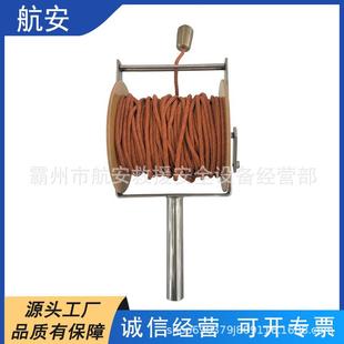 手摇式绝缘蚕丝测量绳高压钢丝芯测距绳电力施工测绘工具绳